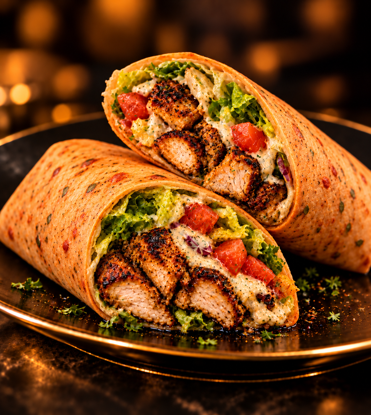 Jerk chicken wrap